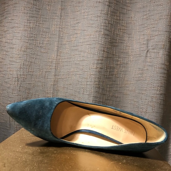 Aldo Teal Suede Heels - Picture 3 of 4